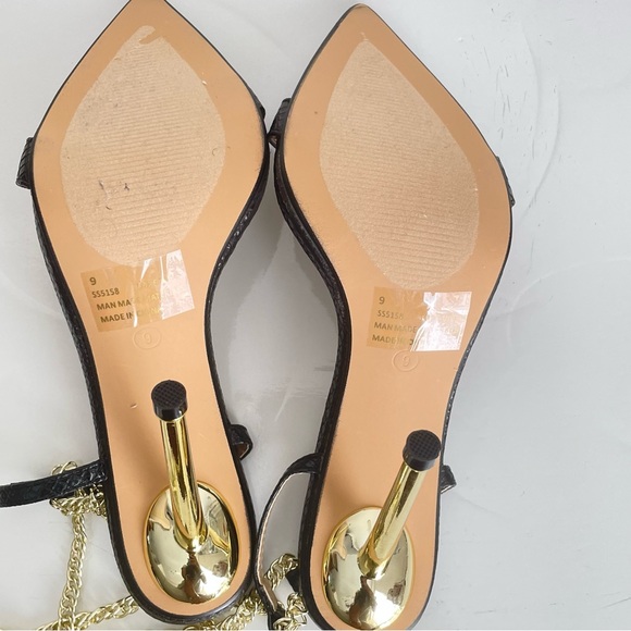 🌟 New w/Box: Chain link w/padlock strappy stiletto heels - Picture 6 of 7